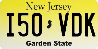 NJ license plate I50VDK