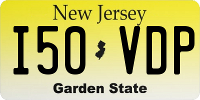 NJ license plate I50VDP
