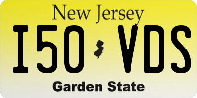 NJ license plate I50VDS