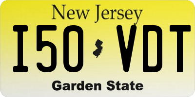 NJ license plate I50VDT