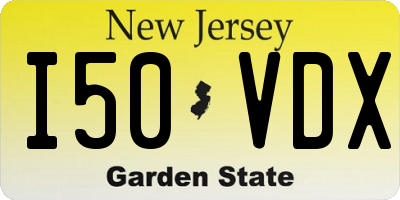 NJ license plate I50VDX