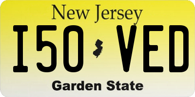 NJ license plate I50VED