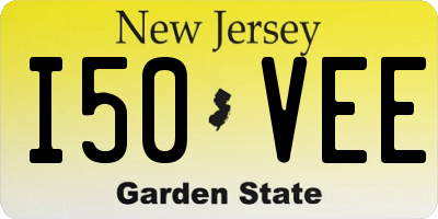 NJ license plate I50VEE