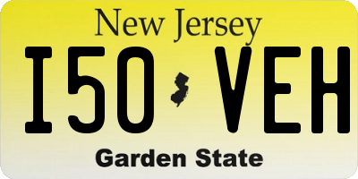 NJ license plate I50VEH