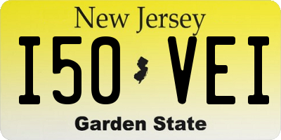 NJ license plate I50VEI
