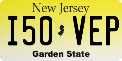 NJ license plate I50VEP