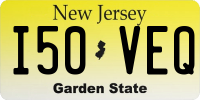 NJ license plate I50VEQ