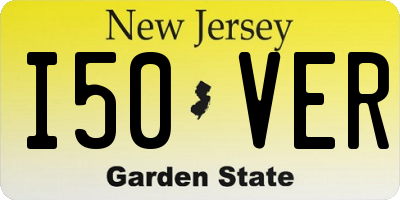 NJ license plate I50VER