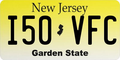 NJ license plate I50VFC