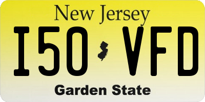 NJ license plate I50VFD
