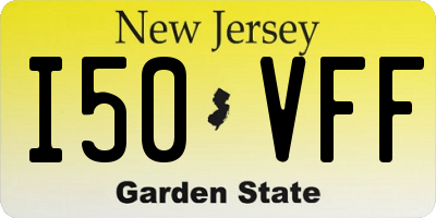 NJ license plate I50VFF