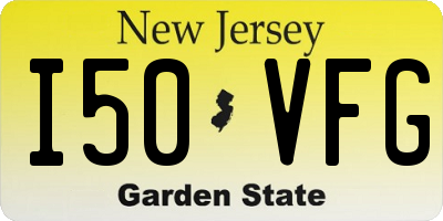 NJ license plate I50VFG