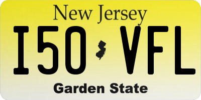 NJ license plate I50VFL