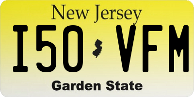 NJ license plate I50VFM