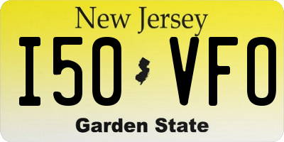NJ license plate I50VFO