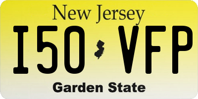 NJ license plate I50VFP