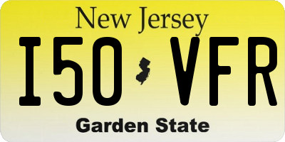 NJ license plate I50VFR