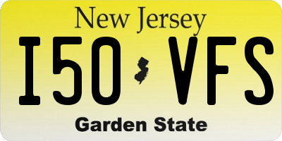 NJ license plate I50VFS