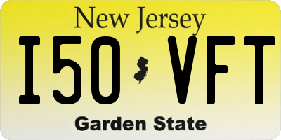 NJ license plate I50VFT