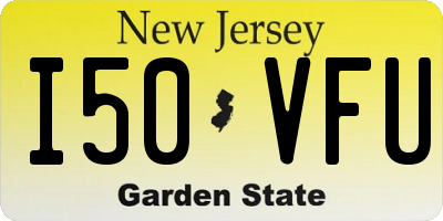 NJ license plate I50VFU