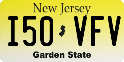 NJ license plate I50VFV