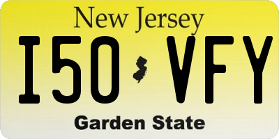 NJ license plate I50VFY