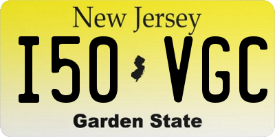 NJ license plate I50VGC