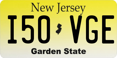 NJ license plate I50VGE