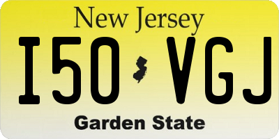 NJ license plate I50VGJ