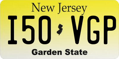 NJ license plate I50VGP