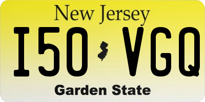 NJ license plate I50VGQ