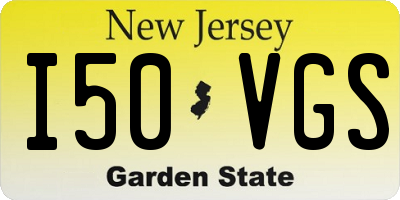 NJ license plate I50VGS