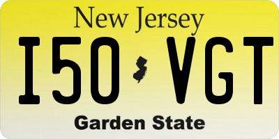 NJ license plate I50VGT