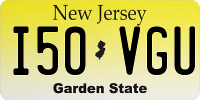 NJ license plate I50VGU