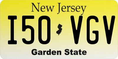 NJ license plate I50VGV