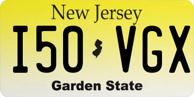NJ license plate I50VGX