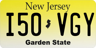 NJ license plate I50VGY