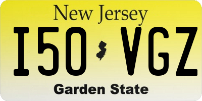 NJ license plate I50VGZ