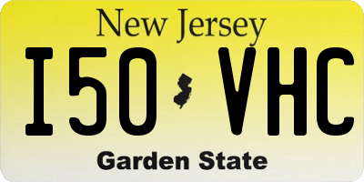 NJ license plate I50VHC