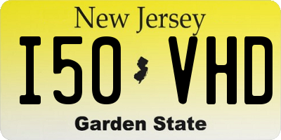NJ license plate I50VHD