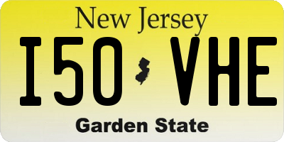 NJ license plate I50VHE