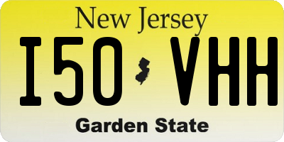 NJ license plate I50VHH