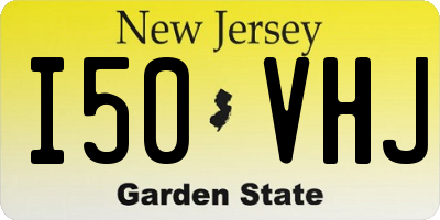 NJ license plate I50VHJ