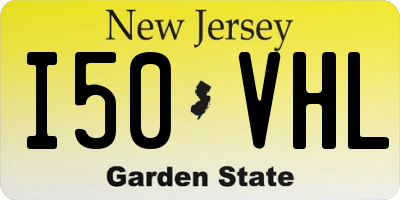 NJ license plate I50VHL