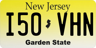 NJ license plate I50VHN