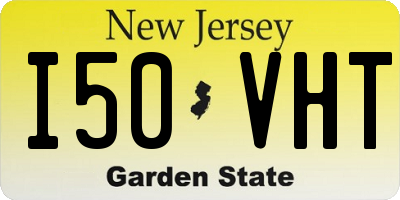 NJ license plate I50VHT