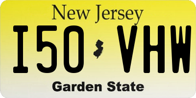NJ license plate I50VHW