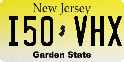 NJ license plate I50VHX