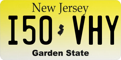 NJ license plate I50VHY