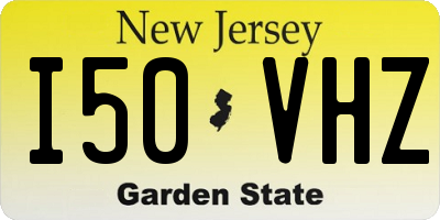 NJ license plate I50VHZ